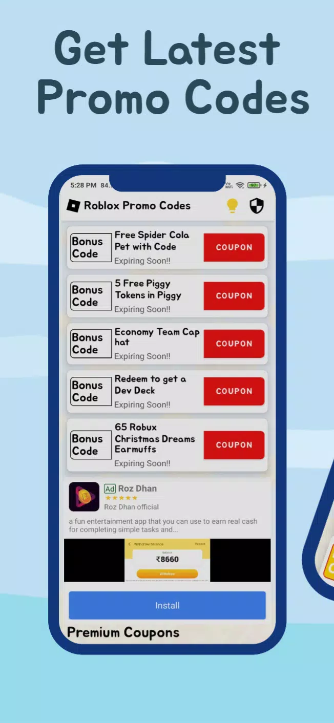 Robux Promo Codes for Android - Free App Download