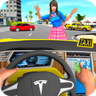 Taxi car Driving Simulator 3D أيقونة