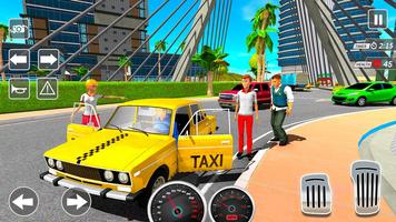 Taxi car Driving Simulator 3D poster