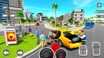 Taxi car Driving Simulator 3D captura de pantalla 1