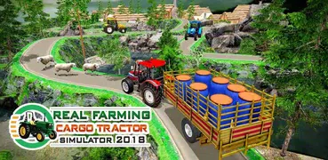 Real farming cargo tractor sim