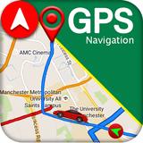 GPS التنقل و خريطة اتجاه أيقونة