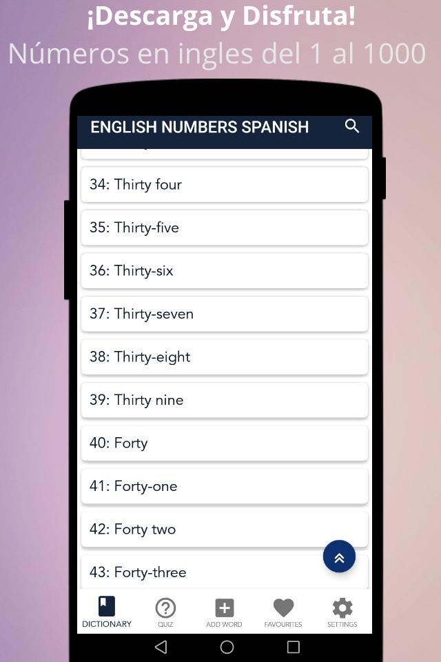 Numeros En Ingles Del 1 Al 10000 For Android Apk Download