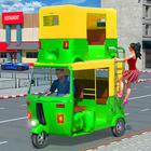 Modern Tuk Tuk Rickshaw Driver icône