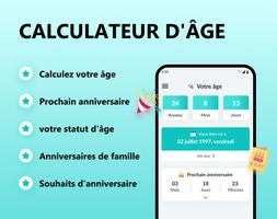 Calculateur d'Âge Anniversaire Affiche