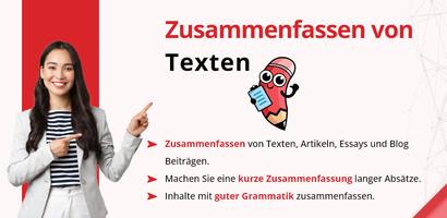 Zusammenfassung von Texten Plakat