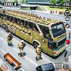Transporteur de bus de l'armée icône