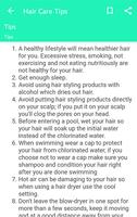 Hair Care Tips Poster