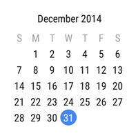 Calendar for Android Wear ảnh chụp màn hình 1
