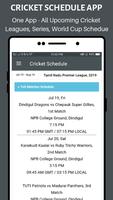 Cricket Schedule capture d'écran 3