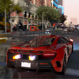Simulador de conducción de coches épica icono