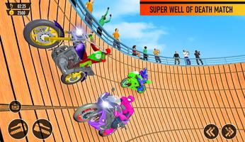 Superhero Mega Ramp Bike Stunt captura de pantalla 3