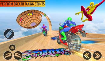Superhero Mega Ramp Bike Stunt Poster