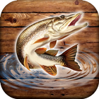 Fish rain: sport fishing-icoon
