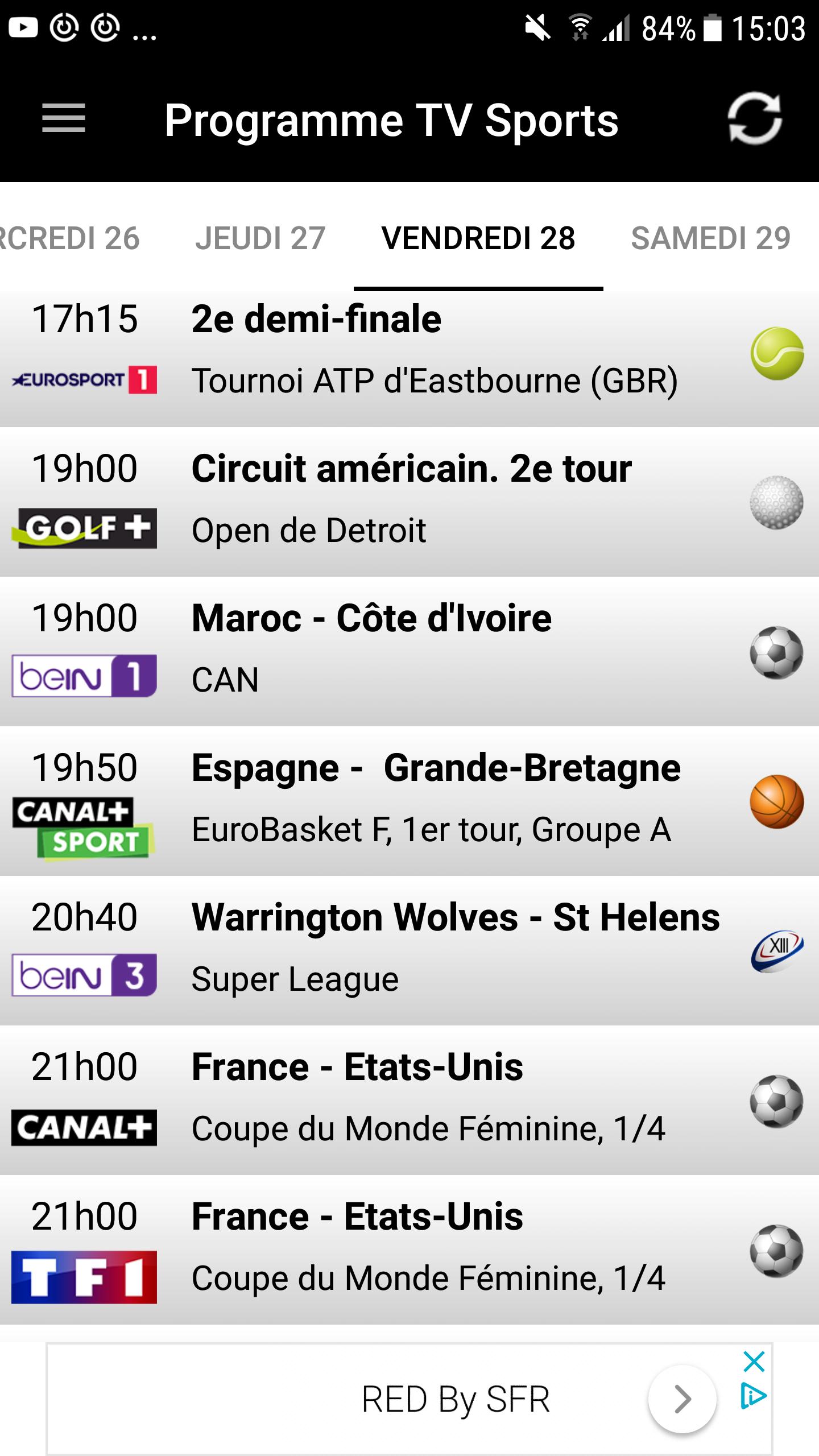 Programme TV Sports for Android - APK Download