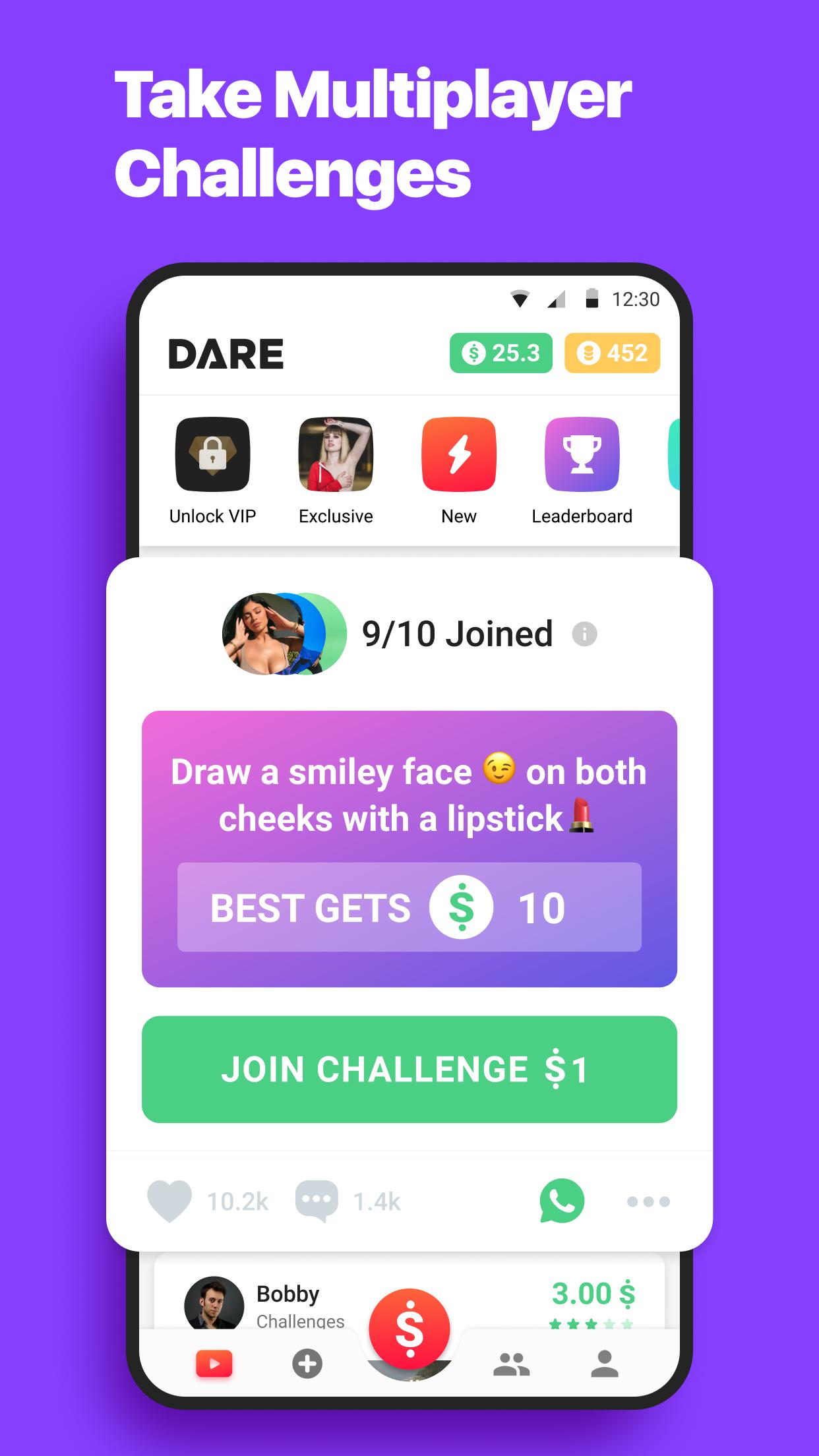 Truth Or Dare App Try Your Nerve Challenge Game For Android Apk Download - dares on roblox 9