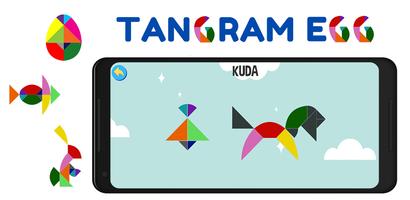 Puzzle Tangram Egg Plakat