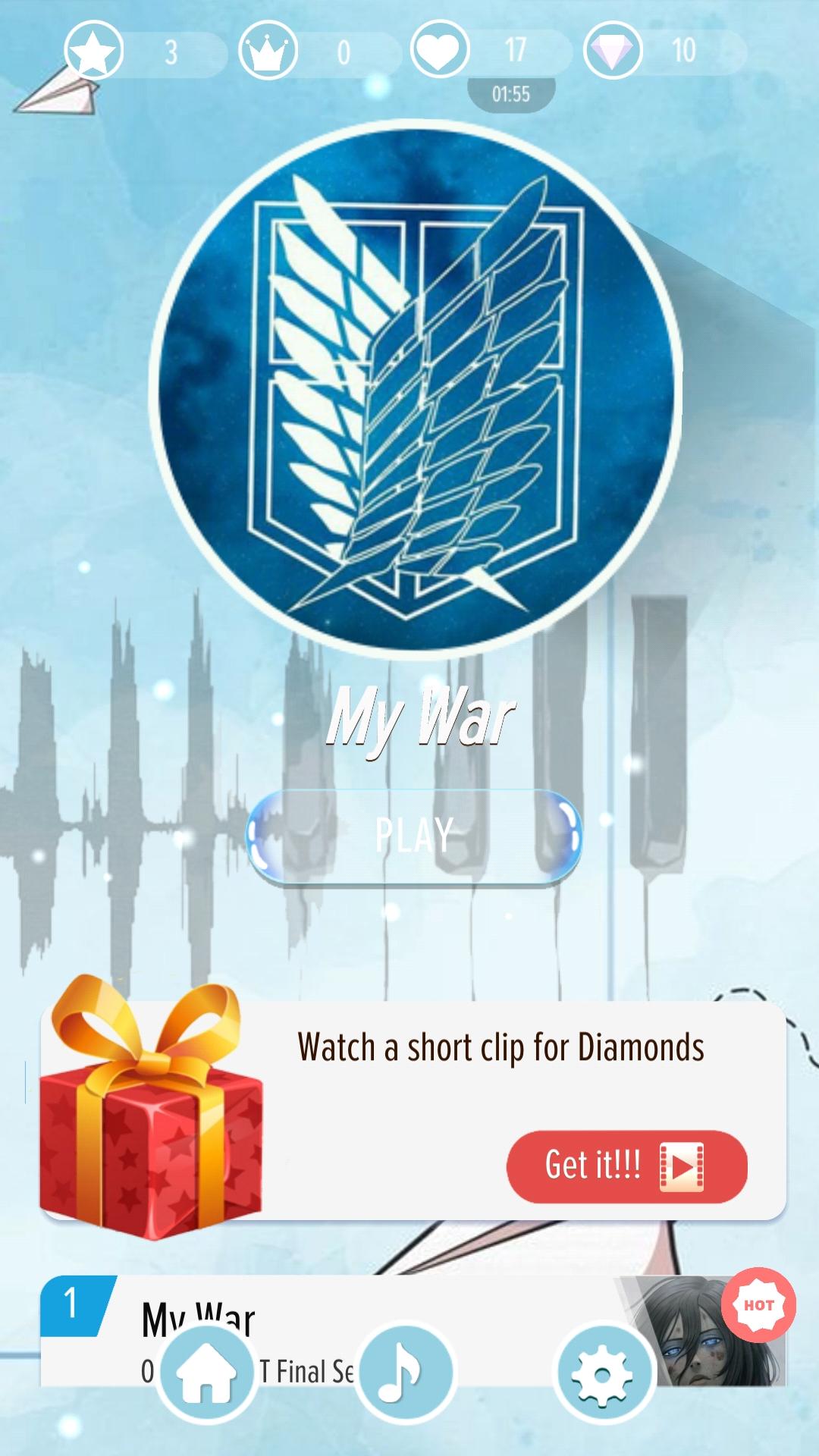 Piano AOT Final Season - My War is here para Android - APK Baixar