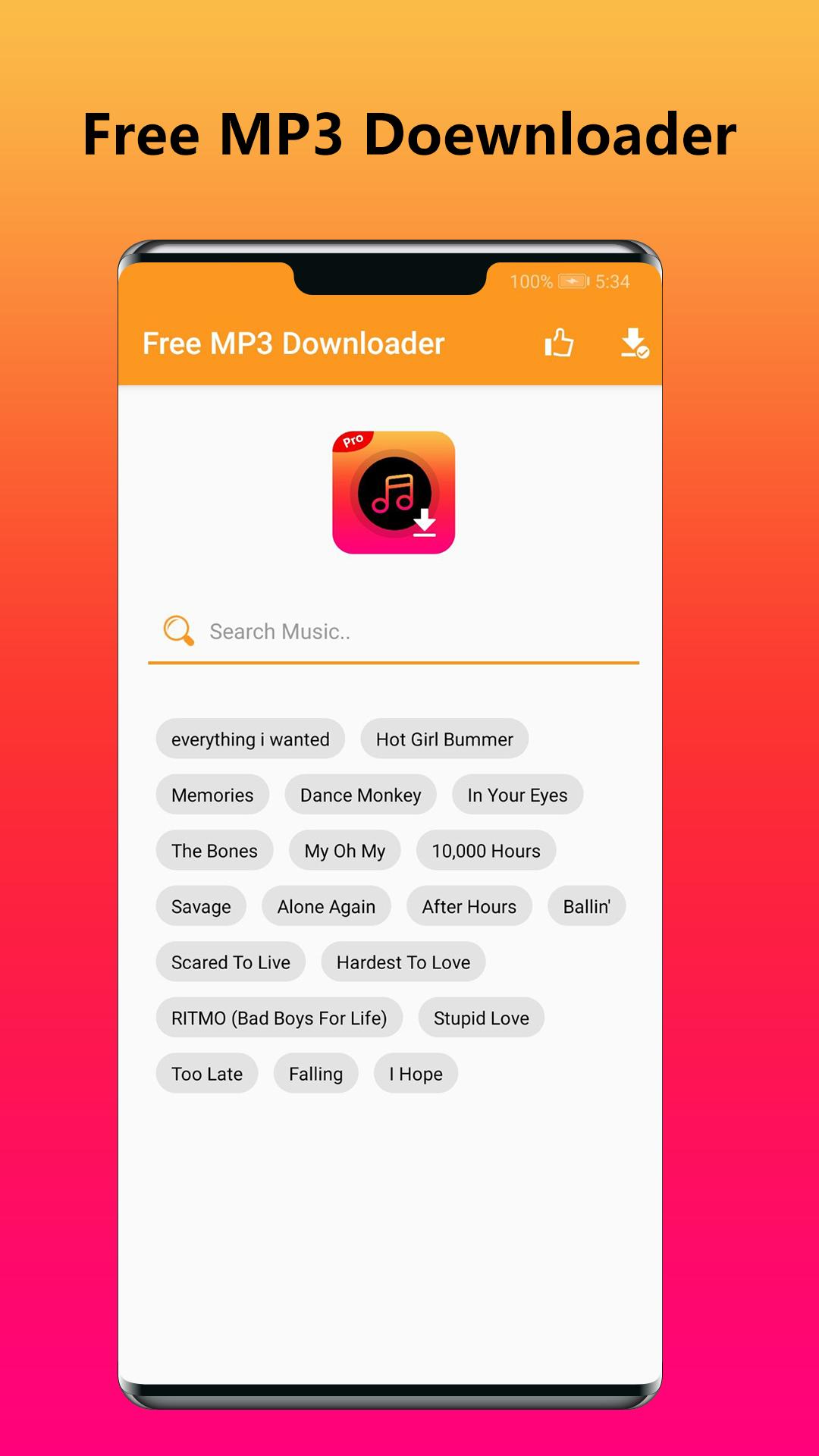 Pro - Free MP3 Downloader & Download Music APK pour Android Télécharger