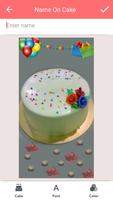 Name and Photo on Birthday Cake capture d'écran 1