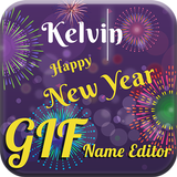 New Year GIF Name Editor & Maker icône