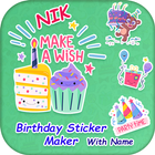 ikon Birthday Sticker Maker : With Name Maker