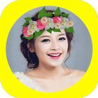 Wedding Flower Crown Hairstyle ikona