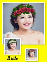 Wedding Flower Crown Hairstyle Affiche