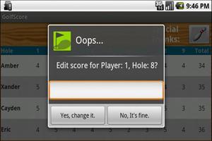 Score Golf capture d'écran 2