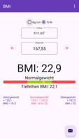 KMI Körpermasseindex Plakat