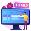 Learn HTML: Master html faster-icoon
