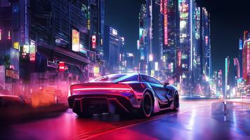 Futuristic Car Racing Games 3D capture d'écran 1