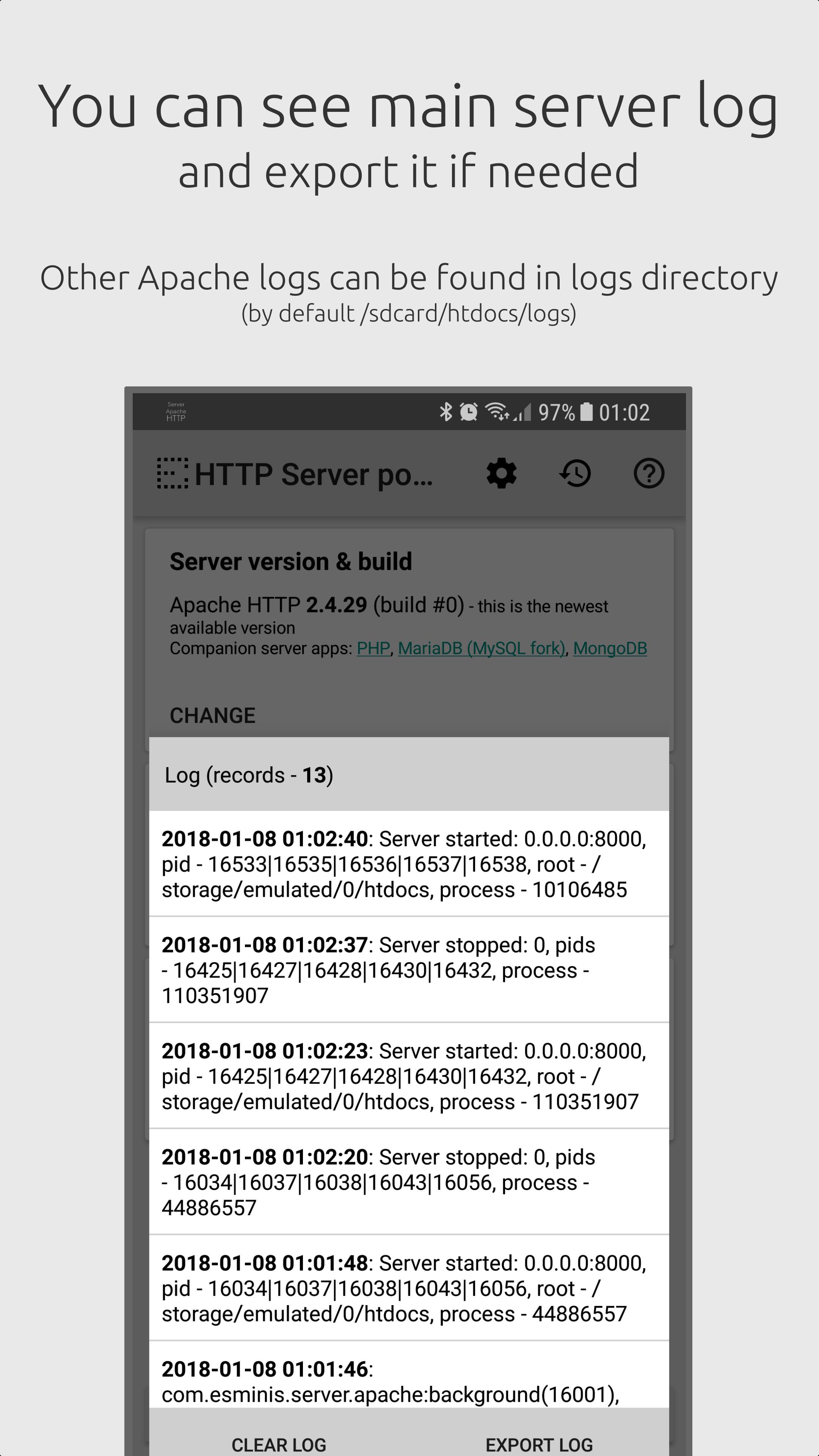 HTTP Server powered by Apache for Android - APK Download