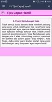 Tips Cepat Hamil تصوير الشاشة 3