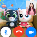 cattom & angela's fake talking video call