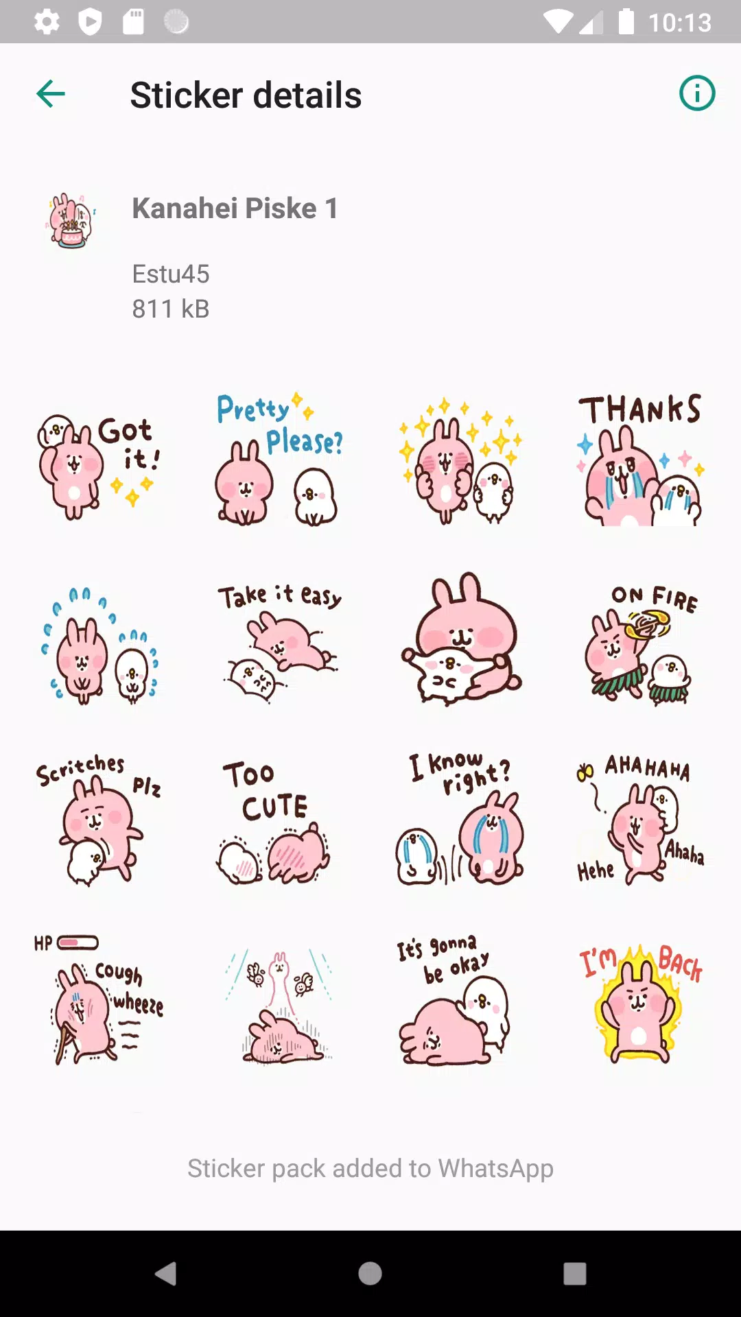 Tải xuống APK Best Sticker Piske Kanahei Usagi for WAStickerApps ...