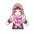 Sticker Cute Hijab Versi Inggris for WAStickerApps