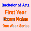 BA First Year Exam Notes - One Week Series
