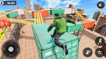 Go Up Rooftop Parkour Run Game syot layar 1