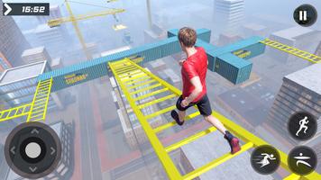 Go Up Rooftop Parkour Run Game syot layar 2
