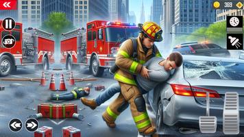 برنامه‌نما Fire Truck Rescue Simulator 3D عکس از صفحه