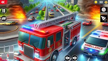 Fire Truck Rescue Simulator 3D capture d'écran 1
