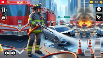 Fire Truck Rescue Simulator 3D capture d'écran 2