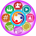 All In One Social Media Photo Status Video App icon
