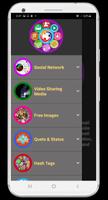 All In One Social Media Photo Status Video App Affiche