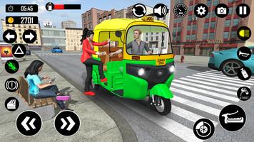 Tuk Tuk Rickshaw Games Taxi 3D imagem de tela 2