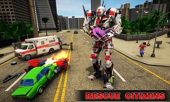 Robot Car Games: Ambulance 3D Plakat