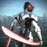 Ninja Roboter Stadt Kämpfer Zeichen