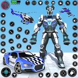 Panda Robot Cop Car Transform Zeichen