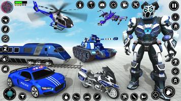 Panda Robot Cop Car Transform Plakat